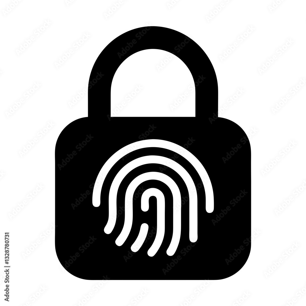 black padlock fingerprint icon for biometric authentication and secure access - flat icon for apps and websites
black padlock fingerprint icon for biometric authentication and secure access - flat icon for apps and websites