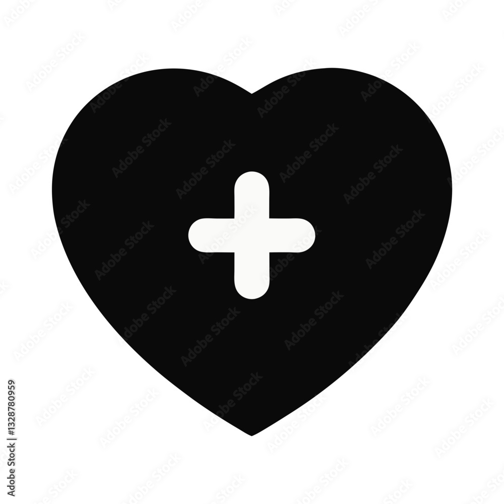 black heart plus icon for hospital care and medical services - flat icon for apps and websites
black heart plus icon for hospital care and medical services - flat icon for apps and websites