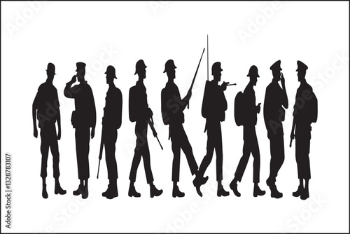 Military Soldier Silhouette Bundle