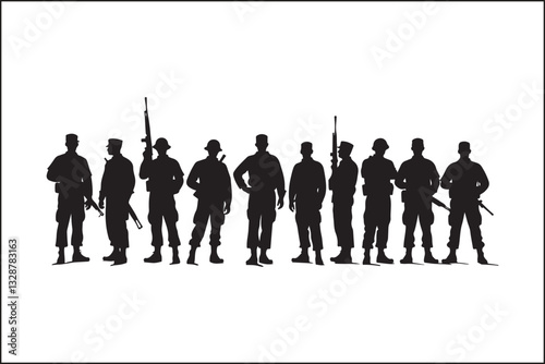 Military Soldier Silhouette Bundle