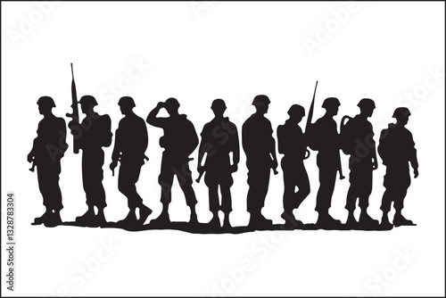 Military Soldier Silhouette Bundle