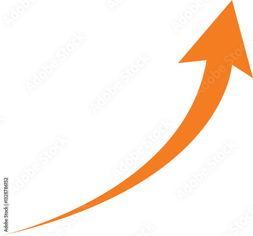 yellow up arrow sign vector 
