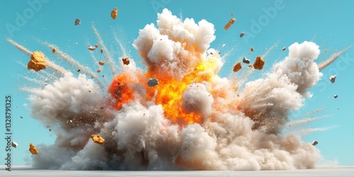Fire explosion banner Banner