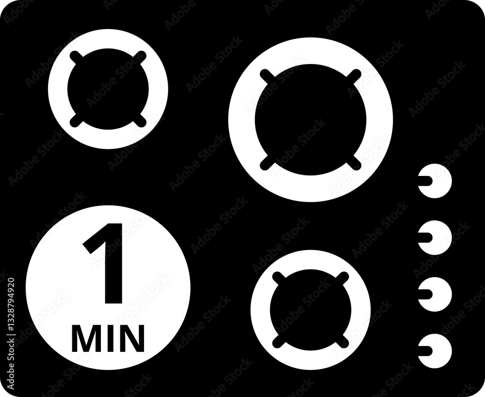 Cooking time and pot, oven, multicooker, microwave, stove, baking dish, saucepan and timer icon set. Cook for 1, 2, 5, 10, 15, 20, 25, 30, 40, 45, 50, 60 minutes icon. Cooking time and pot, oven, multicooker, microwave, stove, baking dish, saucepan and timer icon set. Cook for 1, 2, 5, 10, 15, 20, 25, 30, 40, 45, 50, 60 minutes icon.