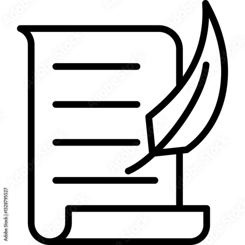 Writing line icon