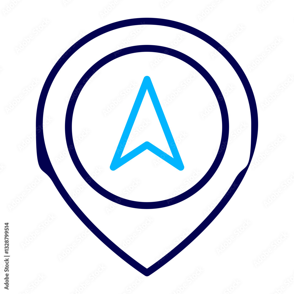 Navigation Map Outline Color icon Navigation Map Outline Color icon