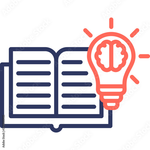 Knowledge line color icon