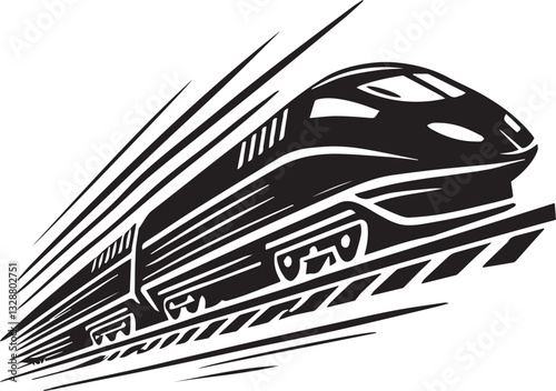 vector illustration of a train, train logo design, train vector icon, train silhouette vector, train silhouette vector black and white