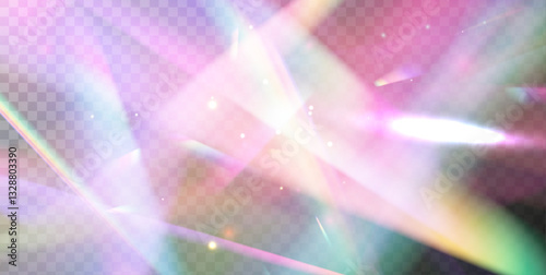 Vibrant Spectrum Illusions: A Surreal Composition of Softly Blending Purple and Neon Beams Forming a Cosmic Web of Abstract Radiance and Digital Aesthetics.