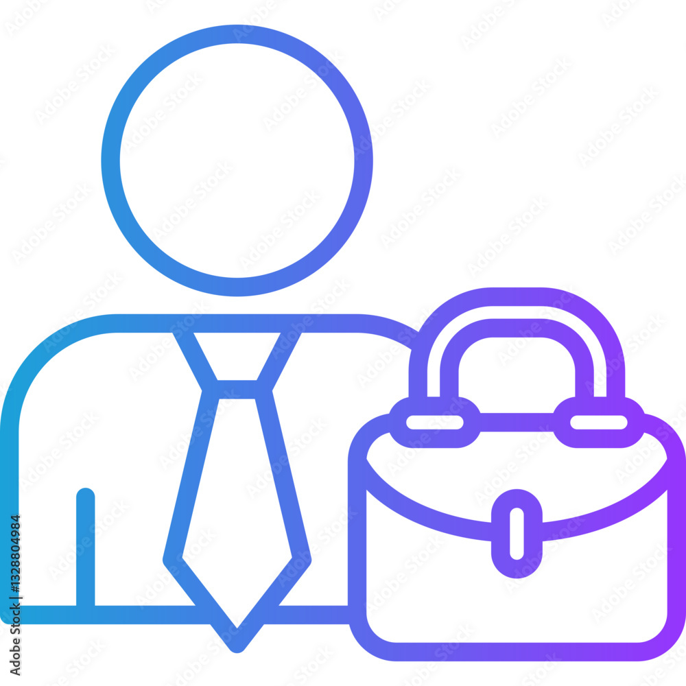 Teacher line gradient icon Teacher line gradient icon