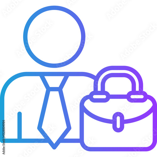 Teacher line gradient icon