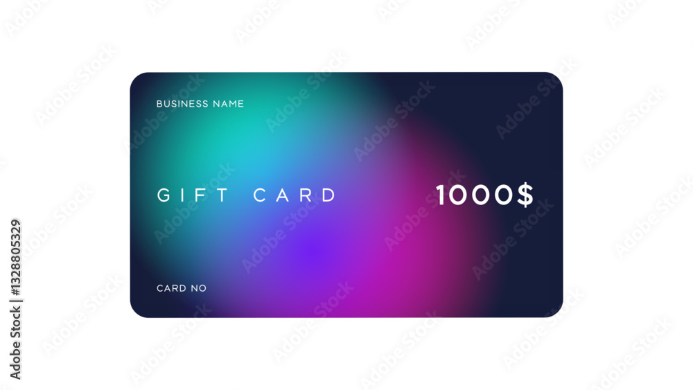 Minimal gift card design vector with 100, 300, 500 and 1000 dollar. Shopping gift card in minimal design. Minimal gift card design vector with 100, 300, 500 and 1000 dollar. Shopping gift card in minimal design.