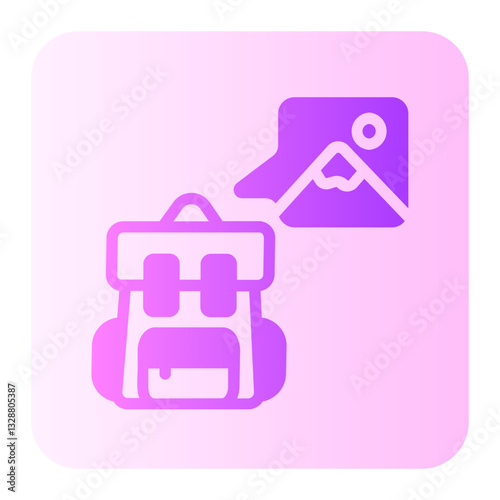 hiking gradient icon