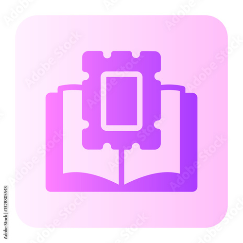 stamp collecting gradient icon