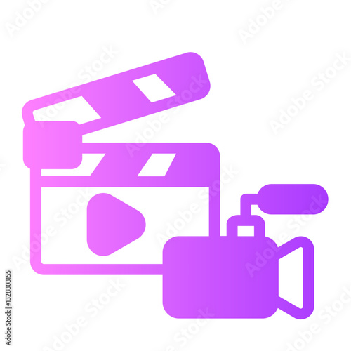 cinema gradient icon