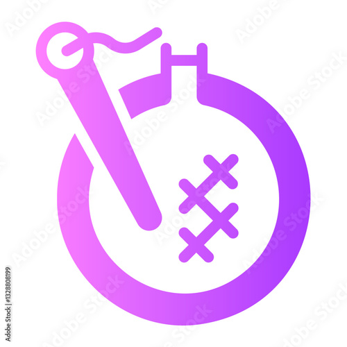 Cross stitch gradient icon