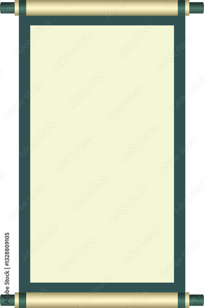 Chinese Traditional Scroll ,Elegant Oriental Banner with Classic Patterns Chinese Traditional Scroll ,Elegant Oriental Banner with Classic Patterns