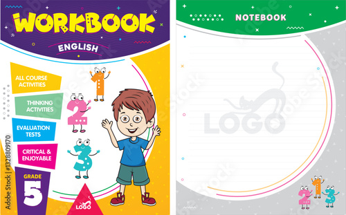 Print-ready cover and notebook design suitable for educational books.