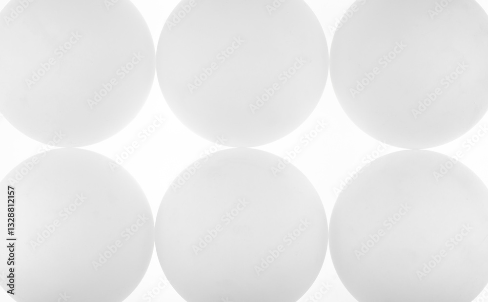 abstract futuristic white geometric balls isolated on white background