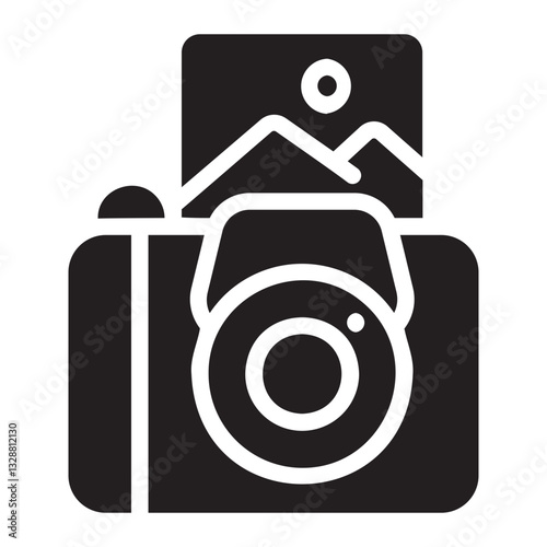 photographer glyph icon