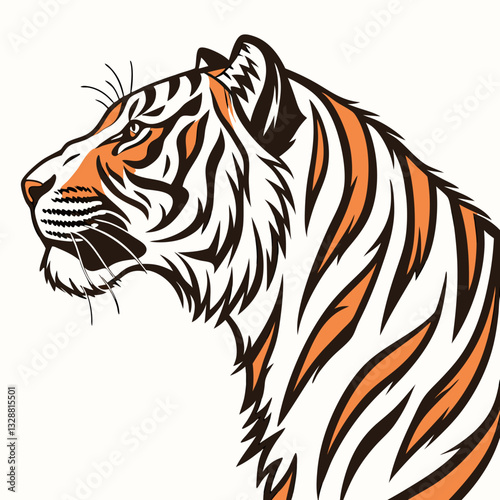 Wallpaper Mural tiger head vector Torontodigital.ca