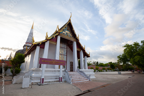 Wat Phra Mahathat Woramahawihan, the main temple in Nakhon Si Thammarat province,Southern Thailand.