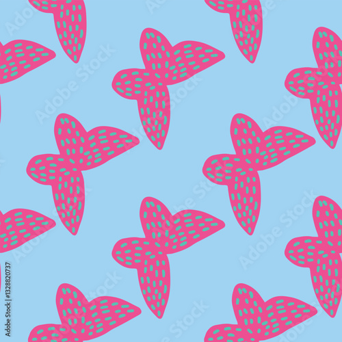 Retro Butterflies and moths Vector Seamless Pattern