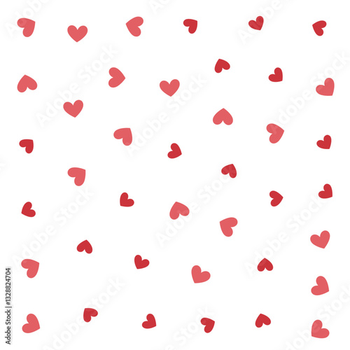 a lot of red hearts are flying in the air