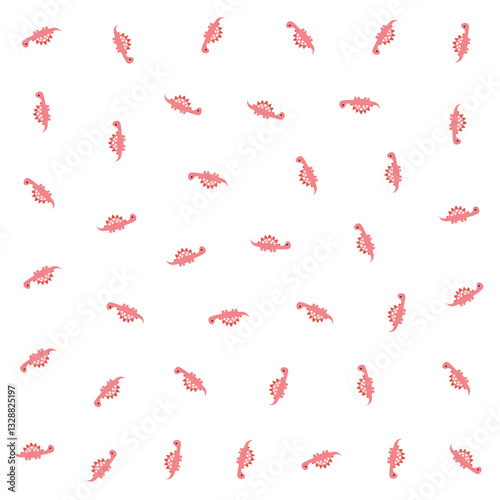 a pattern of seahorses on a white background