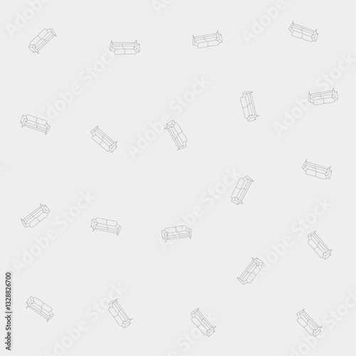 a pattern of a couch and a table