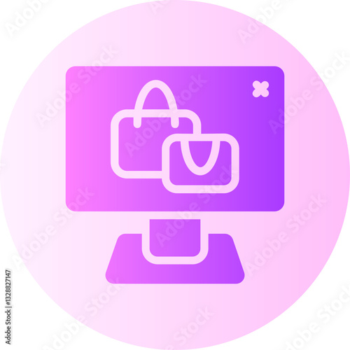 Online Shopping gradient icon