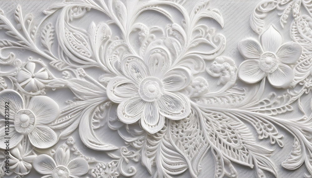Elegant soft white lace pattern showcasing intricate embroidery details, exuding a delicate and classic charm. Perfect for backgrounds, textiles, and vintage-inspired designs Elegant soft white lace pattern showcasing intricate embroidery details, exuding a delicate and classic charm. Perfect for backgrounds, textiles, and vintage-inspired designs