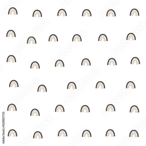 a pattern of a rainbow on a white background