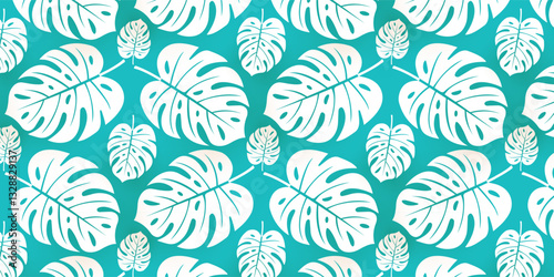 collection of colorful tropical seamless pattern. nature floral abstract background with monstera leaves.