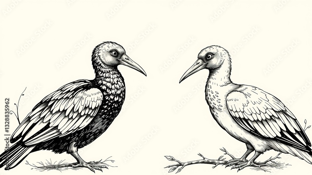Fototapeta premium Dodo Bird Illustration - Artistic Design Concept