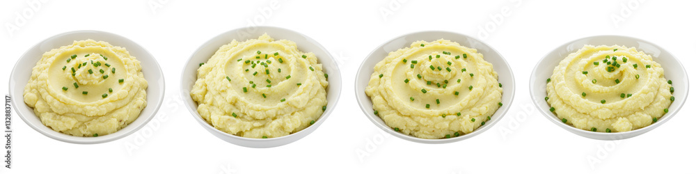 Garlic Mashed Potatoes with Chives, Cut Out Set Garlic Mashed Potatoes with Chives, Cut Out Set