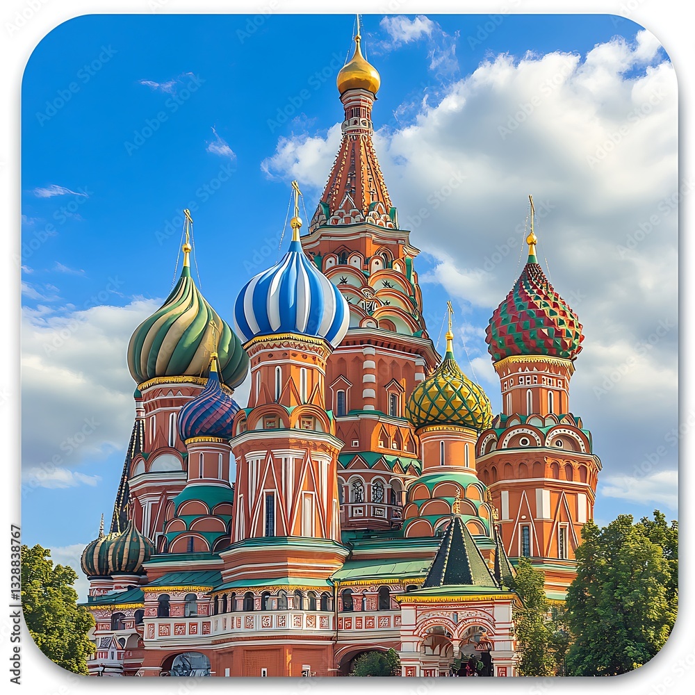 Classic Russian architecture with domes shining against the night sky Classic Russian architecture with domes shining against the night sky
