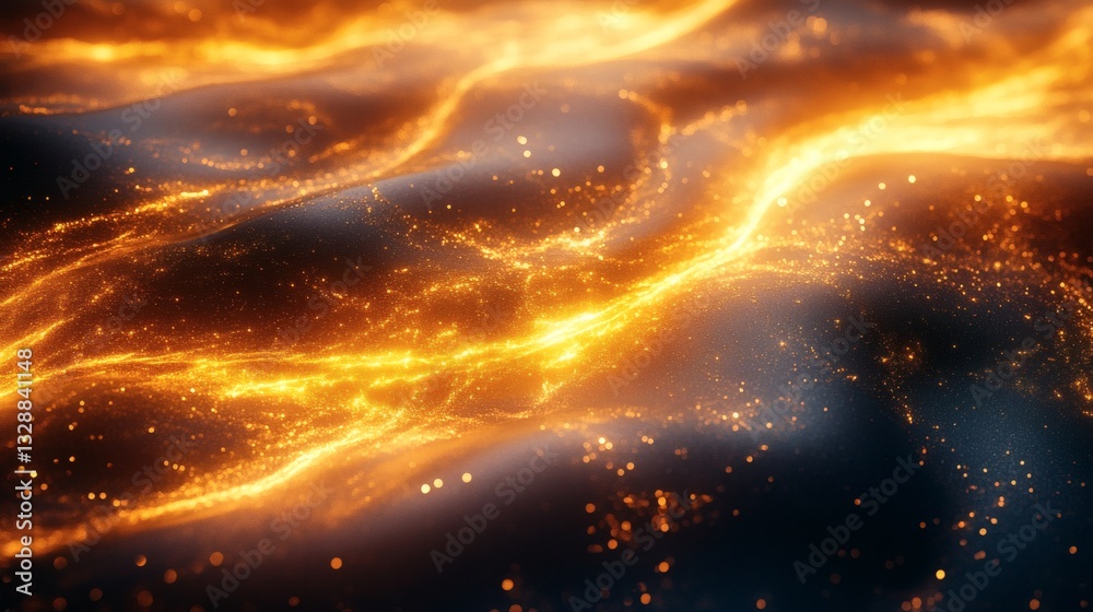 Fototapeta premium a close-up abstract shot of glowing, fiery waves, creating a dynamic and energetic visual experience