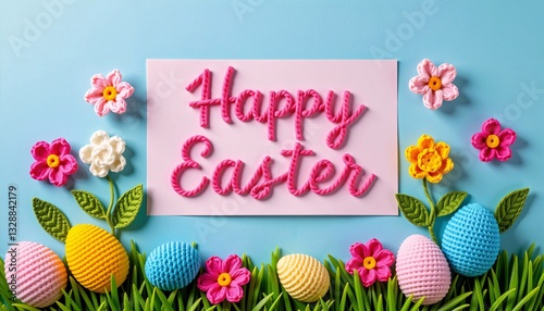 Happy Easter Crochet Letters, Eggs, Flowers, Spring