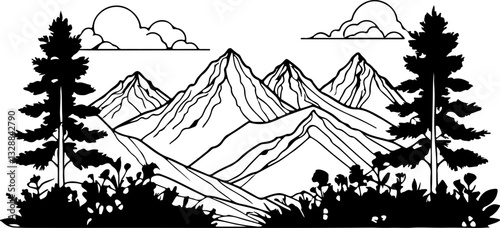 vector illustration of forest