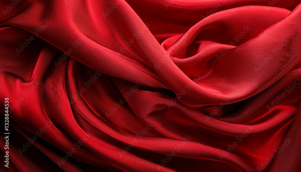 Obraz premium abstract red fabric waves elegant background