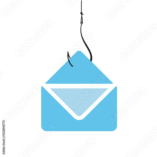 An open letter hangs on a fishing hook