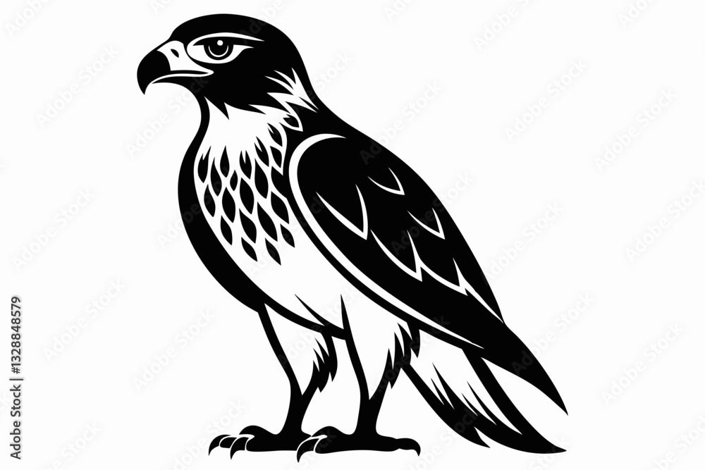 hawk line art silhouette vector illustration hawk line art silhouette vector illustration