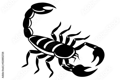 scorpion line art silhouette vector illustration