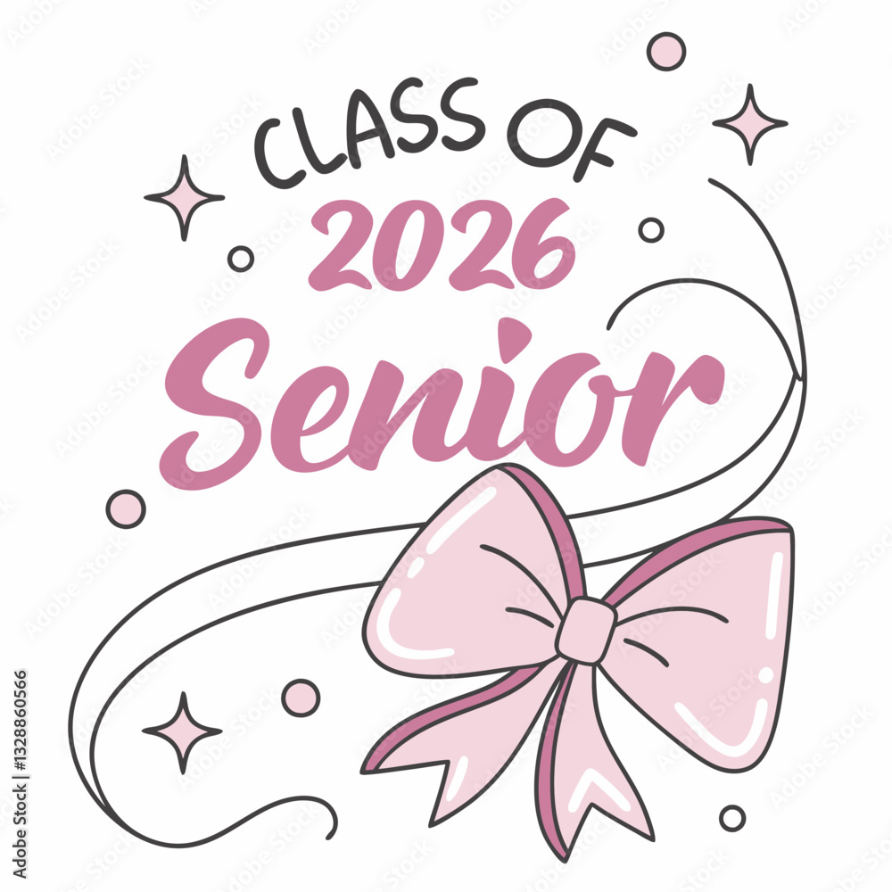 Obraz premium Class of 202 Senior Bow Vector Design
