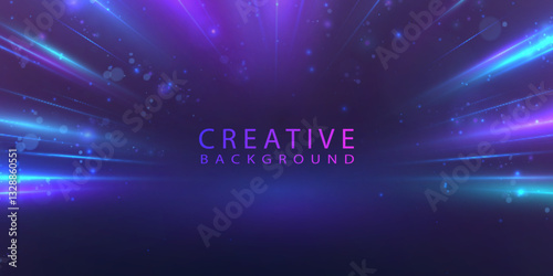 Abstract rays of light with internal direction. Bright background for creative design and illustrations.