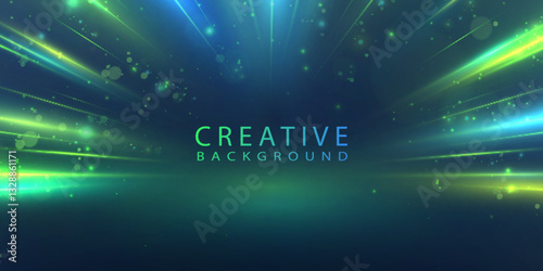 Abstract rays of light with internal direction. Bright background for creative design and illustrations.