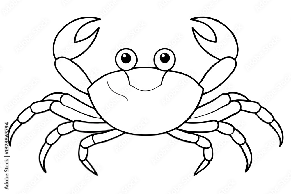 crab line art silhouette vector illustration crab line art silhouette vector illustration