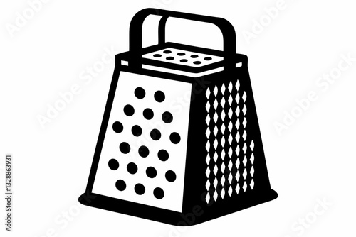 electric cheese grater line art silhouette vector illustration