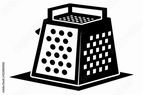 electric cheese grater line art silhouette vector illustration